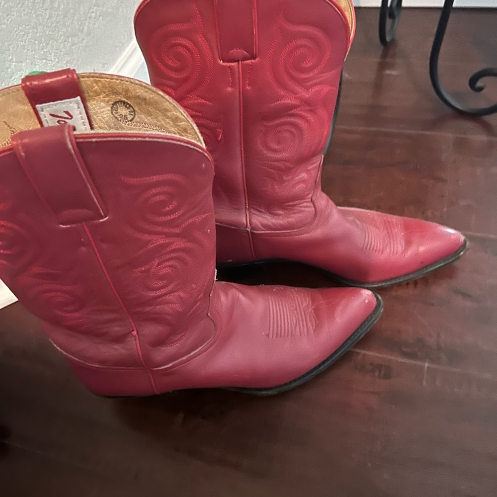 Tony Roma, Red Western Cowboy Boots